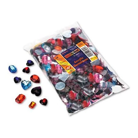 The Chenille Kraft Company Chenille Kraft 3584 Gemstones Classroom Pack, Acrylic, 1 lbs., Assorted Colors/Sizes 3584